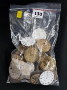 BAG OF OLD POCKET WATCH MOVEMENTS/PARTS