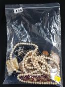 BAG OF COSTUME JEWELLERY