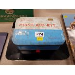 2 OLD FIRST AID TINS WITH ORGINAL CONTENTS
