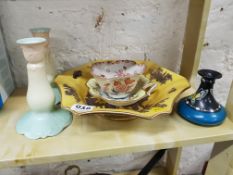 SHELF LOT OF ORIENTAL AND OTHER CERAMICS