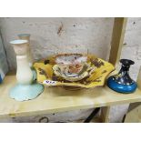 SHELF LOT OF ORIENTAL AND OTHER CERAMICS