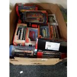 LARGE BOX LOT OF MODEL BUSES