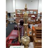 LARGE BRASS COFFEE POT