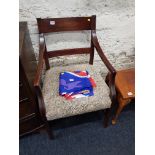 GEORGIAN OPEN ARMCHAIR