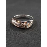 SILVER AND DIAMOND RING