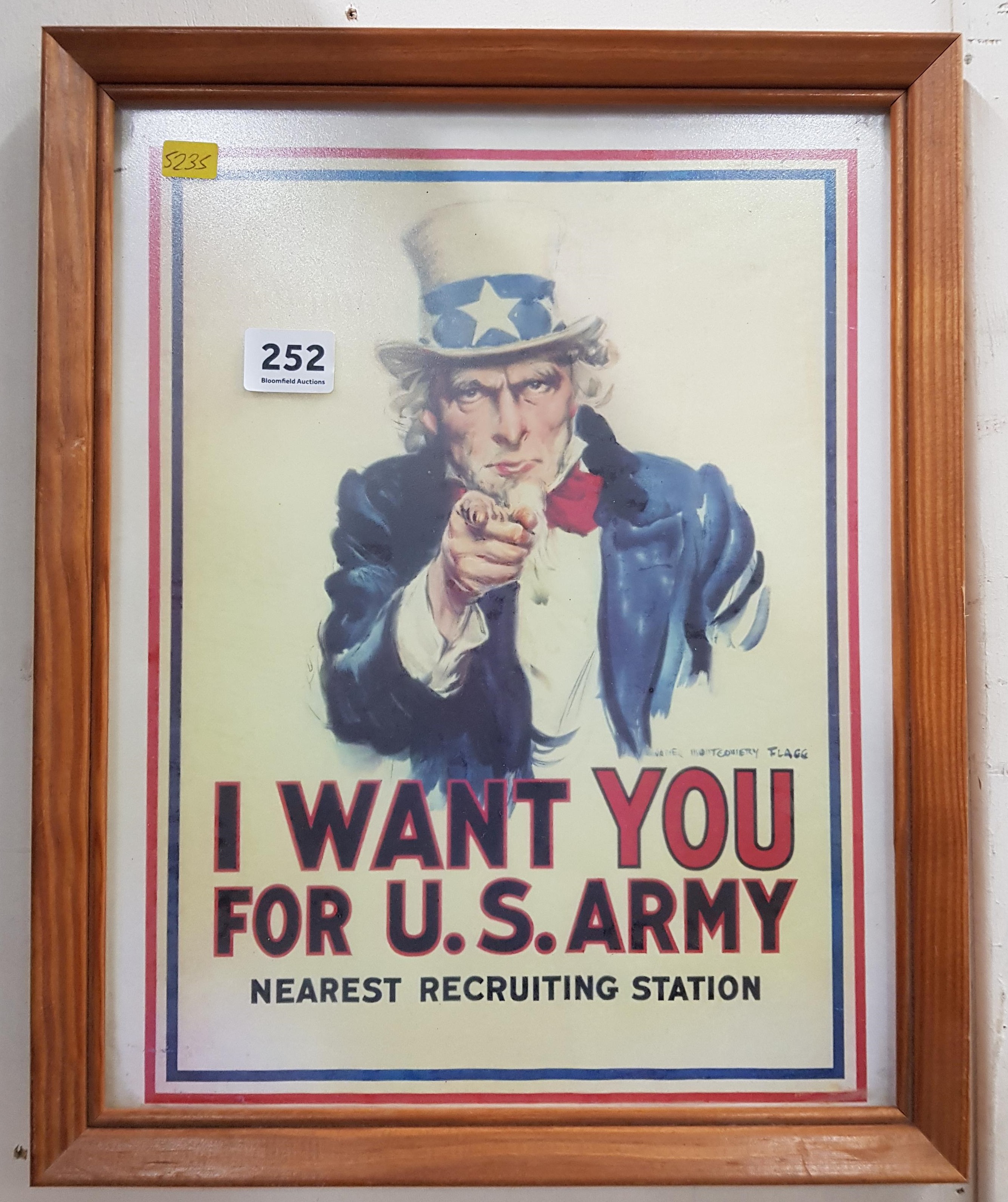 FRAMED 'I WANT YOU' POSTER