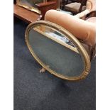 VICTORIAN GOLT FRAMED OVAL MIRROR