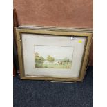 3 X J J MATTHEWS WATERCOLOUR - LANDSCAPES