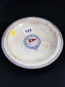 ANTIQUE BELFAST STEAM SHIP COMPANY LIMITED PLATE - IMPRESSED TO BACK POSSIBLY EARLY BELLEEK