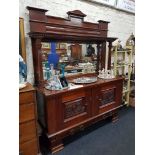 EDWARDIAN MAHOGANY MIRROR BACK SIDEBOARD