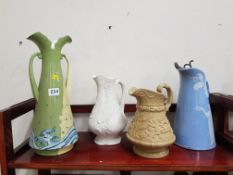 SHELF LOT OF VICTORIAN JUGS