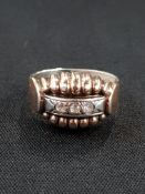 SILVER AND GOLD RING