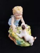 ROYAL WORCESTER TWO BABIES FIGURE BY F G DOUGHTY