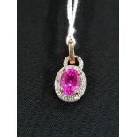 RUBY AND DIAMOND PENDANT