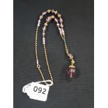 COSTUME NECKLACE WITH 9CARAT CLASP