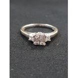 18 CARAT WHITE GOLD DIAMOND CLUSTER RING 0.55 CARAT OF DIAMONDS