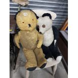 2 OLD VINTAGE TEDDY BEARS