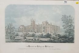 LARGE FRAMED PRINT OF QUEENS COLLEGE