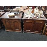 2 VICTORIAN CARVED BUREAUS