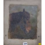 A WILSON - UNFRAMED OIL ON CANVAS - HORSE STUDY - 14'W X 12'H