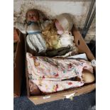 BOX OF OLD ANTIQUE DOLLS