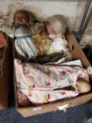 BOX OF OLD ANTIQUE DOLLS