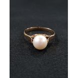 9 CARAT GOLD PEARL RING