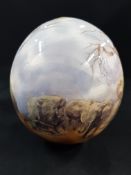 LARGE PAINTED OSTRICH EGG