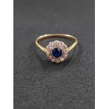 ANTIQUE 18 CARAT GOLD SAPPHIRE & DIAMOND RING