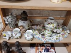 QTY OF PORCELAIN IN THE STYLE OF MEISSEN SOME A/F
