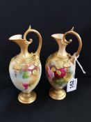 ROYAL WORCESTER PAIR OF EWERS 7' HEIGHT
