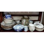 LARGE SHELF LOT OF ANTIQUE ORIENTAL PORCELAIN ALSO TO INCLUDE SOME 18TH CENTURY EXAMPLES