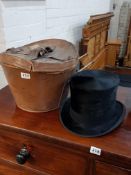 VICTORIAN TOP HAT AND CASE