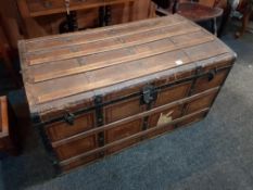 LARGE VICTORIAN TRAVEL TRUNK AND CONTENTS