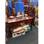 REGENCY GALLERY BACKED MAHOGANY WASH STAND