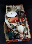 BOX LOT OF SMALL COLLECTABLE ANTIQUE ITEMS