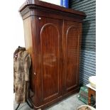 VICTORIAN MAHOGANY 2 DOOR WARDROBE