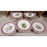 POIR OF EXQUISITE HAND PAINTED ROYAL WORCESTER TAZZAS