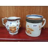 2 18TH CENTURY JUG AND MUG