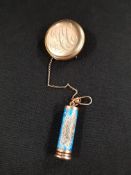 VICTORIAN HOUSEKEEPERS PROPELLING PENCIL ON BROOCH