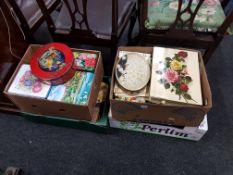 4 BOX LOTS TO CONTAIN ANTIQUE TINS AND BOXES