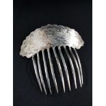 ANTIQUE SILVER HAIR COMB