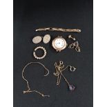 BAG OF 9CARAT GOLD AND OTHER ITEMS