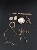 BAG OF 9CARAT GOLD AND OTHER ITEMS