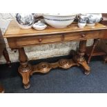 19TH CENTURY 2 DOOR HALL TABLE