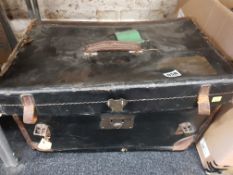 19TH CENTURY LEATHER CASE AND CONTENTS