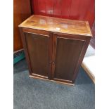 ANTIQUE INLAID AND CROSS BANDED CABINET