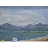 OIL ON BOARD COASTAL VIEW A MCDONALD ROSS