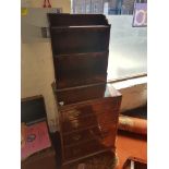 ANTIQUE SLIMLINE 4 DRAWER GRADUATED BUREAU