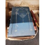 BOX OF EMPTY ANTIQUE POSTCARD ALBUMS